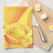 Mooie gele Rose Theedoek (Quarter Fold)