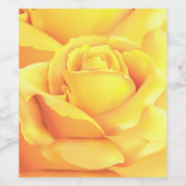 Mooie gele Rose Wijn Etiket (Enkel label)