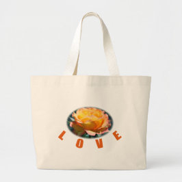 mooie gele roze bloem foto kunst cadeau grote tote bag