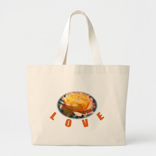 mooie gele roze bloem foto kunst cadeau grote tote bag (Voorkant)