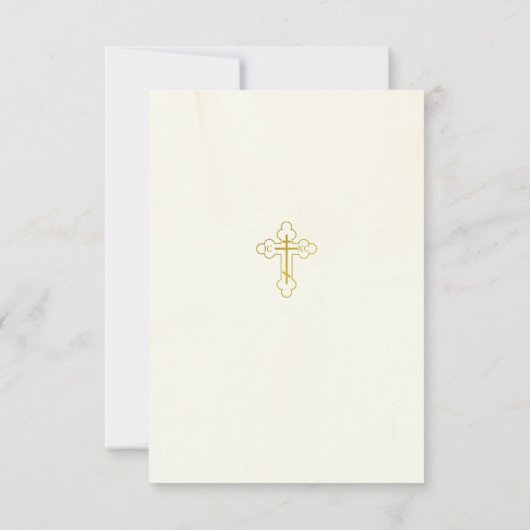 Mooie gele rozen foto Orthodoxe begrafenis Bedankkaart (Achterkant)