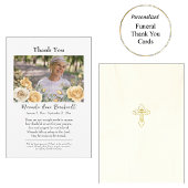 Mooie gele rozen foto Orthodoxe begrafenis Bedankkaart