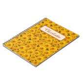 Mooie gele rozen gepersonaliseerd notitieboek (Linkerzijde)
