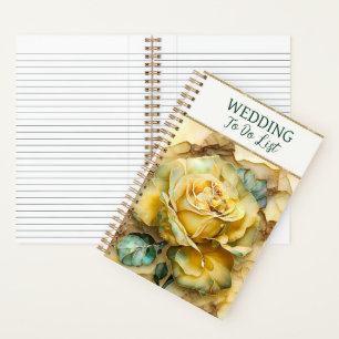 Mooie Gele Rozen Huwelijk To Do Lijst Planner Notitieboek