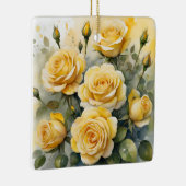 Mooie gele rozen keramisch ornament (Rechts)