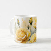Mooie gele rozen koffiemok (Voorkant links)
