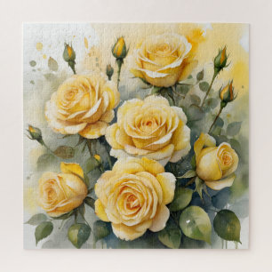 Mooie Gele Rozen Legpuzzel