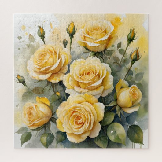 Mooie Gele Rozen Legpuzzel (Verticaal)