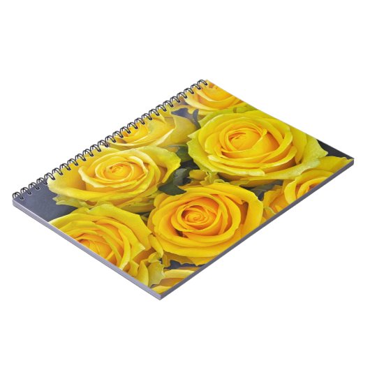 Mooie gele rozen notitieboek (Linkerzijde)