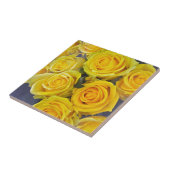 Mooie gele rozen tegeltje (Zijkant)