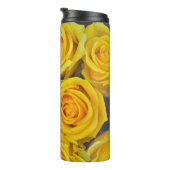 Mooie gele rozen thermosbeker (Geroteerd rechts)
