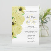 Mooie gele rozenbeugels en feestdagen kaart (Staand voorkant)