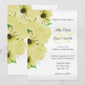 Mooie gele rozenbeugels en feestdagen kaart (Voorkant / Achterkant)