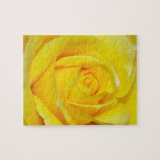 Mooie gele rozenbladen legpuzzel (Horizontaal)