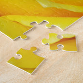 Mooie gele rozenbladen legpuzzel (Zijkant)