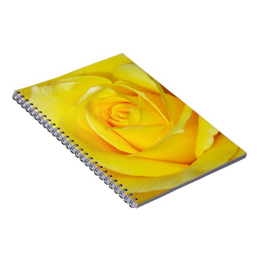 Mooie gele rozenbladen notitieboek (Rechterzijde)