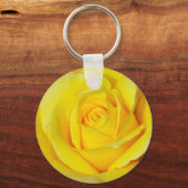 Mooie gele rozenbladen sleutelhanger (Voorkant)