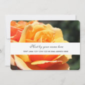 Mooie gele rozenbloem, alle uitnodigingen voor fee (Achterkant)