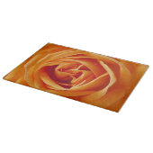 Mooie gele rozenbloem bloemen snijplank (Hoek)