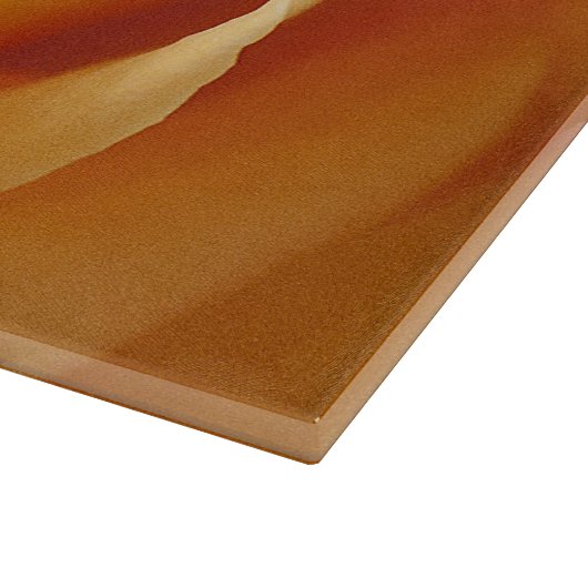 Mooie gele rozenbloem bloemen snijplank (Hoek)