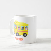 Mooie Gele Schoolbus en Gelukkige Kinderen Mok (Voorkant links)
