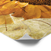 Mooie gele textuur Giant Sunflower Foto Art Poster (Hoek)