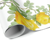 Mooie Gele Trouwdag Roos Bloem Cadeaupapier (Rol Hoek)