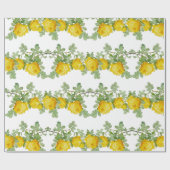 Mooie Gele Trouwros Bloem Cadeaupapier (Vlak)
