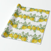 Mooie Gele Trouwros Bloem Cadeaupapier (Uitgerold)