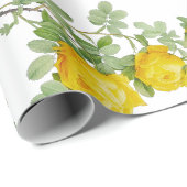 Mooie Gele Trouwros Bloem Cadeaupapier (Rol Hoek)