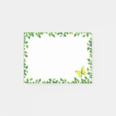 Mooie gele vlinder en groen Lijst Post-it® Notes (Voorkant)