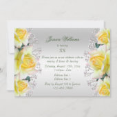 Mooie gele Vrede Rozen Verjaardag Kaart (Voorkant)