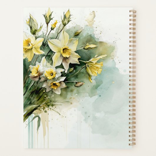 Mooie gele water narcissen planner (Achterkant)
