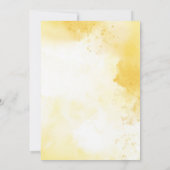 mooie gele waterverf trouwuitnodigingen kaart (Achterkant)