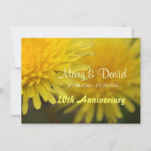 Mooie gele wilde bloem paardenbloem jubileum kaart (Voorkant)