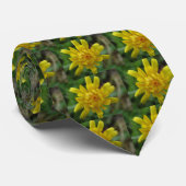 Mooie gele wilde bloem, paardenbloem stropdas (Opgerold)