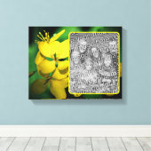 Mooie Gele Wilde Bloemen Maak Je Eigen Foto Canvas Afdruk (Insitu (Houten vloer))