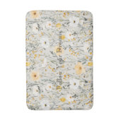 Mooie Gele Witte Bloemen Dromen Badmat (Voorkant Verticaal)