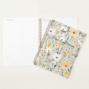 Mooie Gele Witte Bloemen Dromen Planner