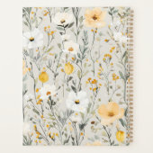 Mooie Gele Witte Bloemen Dromen Planner (Achterkant)