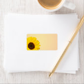 Mooie gele zonnebloem blanco labels (Insitu)