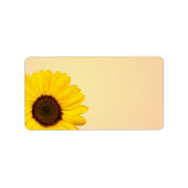 Mooie gele zonnebloem blanco labels (Voorkant)