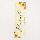 Mooie gele zonnebloem bloemennamaste op maat yogamat (Voorkant)