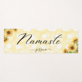 Mooie gele zonnebloem bloemennamaste op maat yogamat (Voorkant (horizontaal))