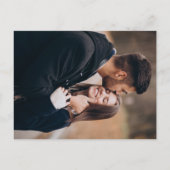 Mooie gele zonnebloem Lijst foto bruiloft Aankondigingskaart (Achterkant)