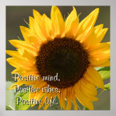 Mooie Gele Zonnebloem onder het Afbeelding van de  Poster (Voorkant)