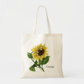 Mooie , gele zonnebloem tote bag (Voorkant)