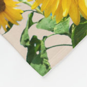 Mooie gele zonnebloemen op Light Beige Fleece Deken (Hoek)