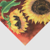 Mooie gele zonnebloemen tissuepapier (Detail)