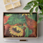 Mooie gele zonnebloemen tissuepapier (Geschenk)